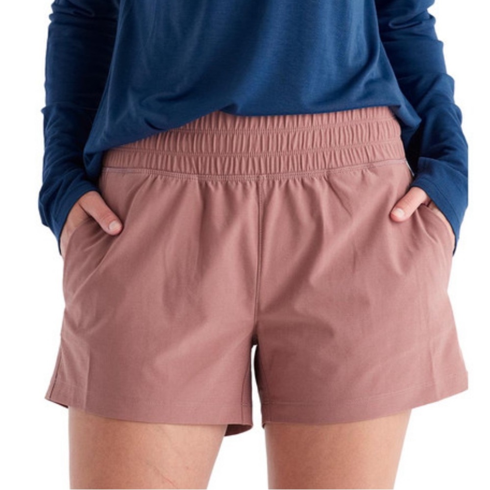Free Fly NWT Women's Pull On Breeze Short Light Sangria XL Dusty Pink Shorts